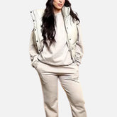 Women’s Cropped Puffer Leather Vest